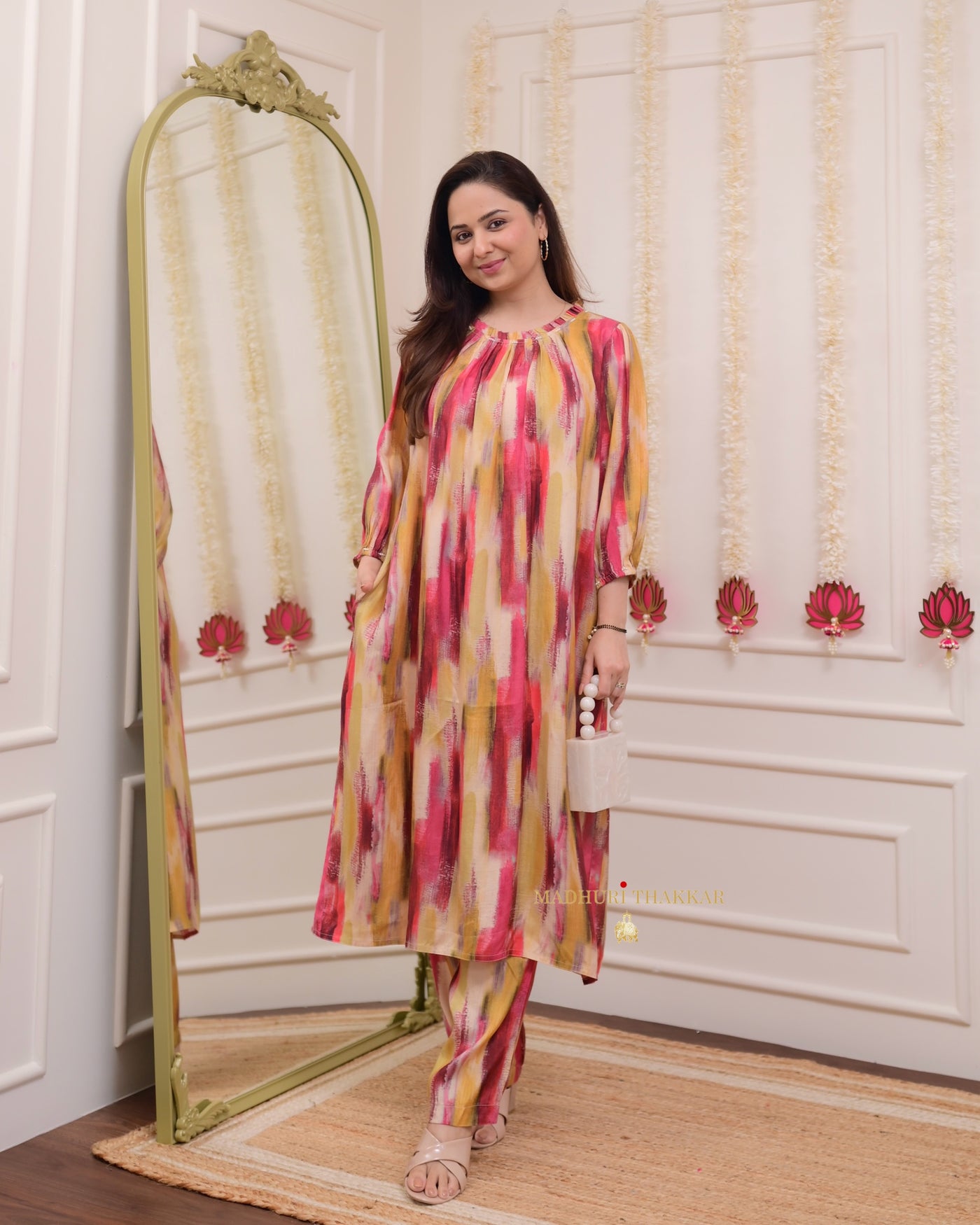 Yellow - Orange Abstract Aline Co-ord