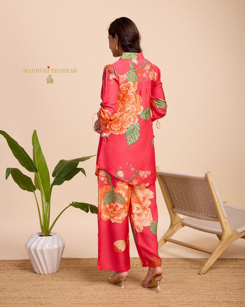 Pink Floral Muslin Co-ord