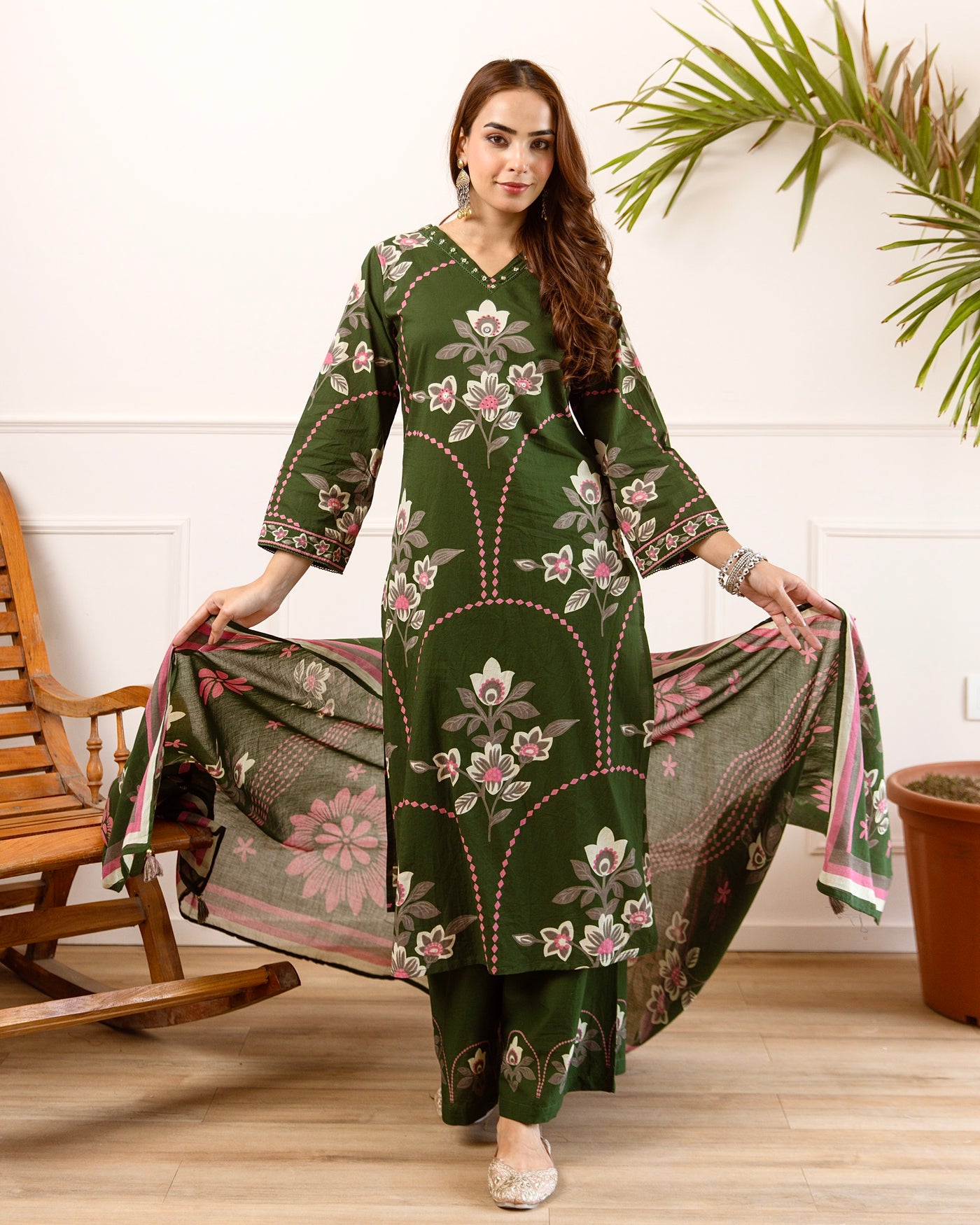 Emerald Meher Gul Baagh Cotton Suit