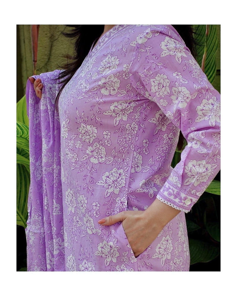 Lavender Afghani Suit Set
