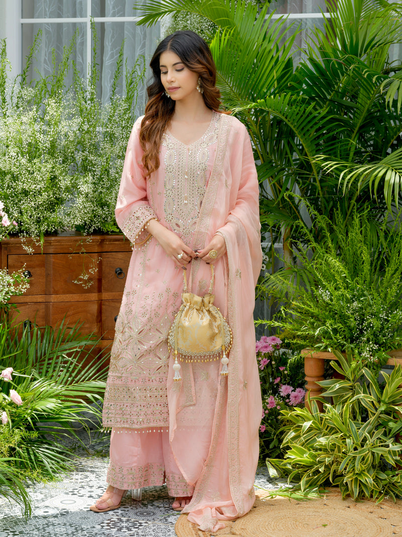 Sunehri Gulbahaar Pakistani Chinnon Schiffli Festive Suit