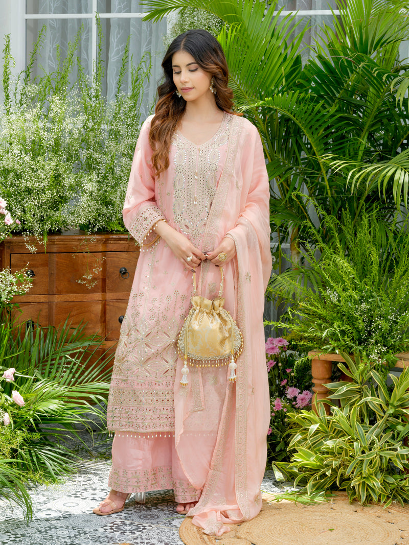 Sunehri Gulbahaar Pakistani Chinnon Schiffli Festive Suit