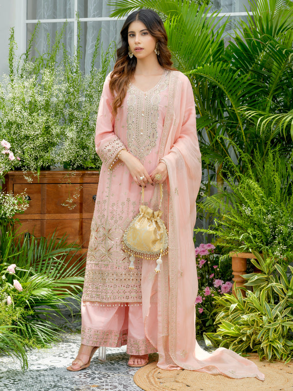 Sunehri Gulbahaar Pakistani Chinnon Schiffli Festive Suit