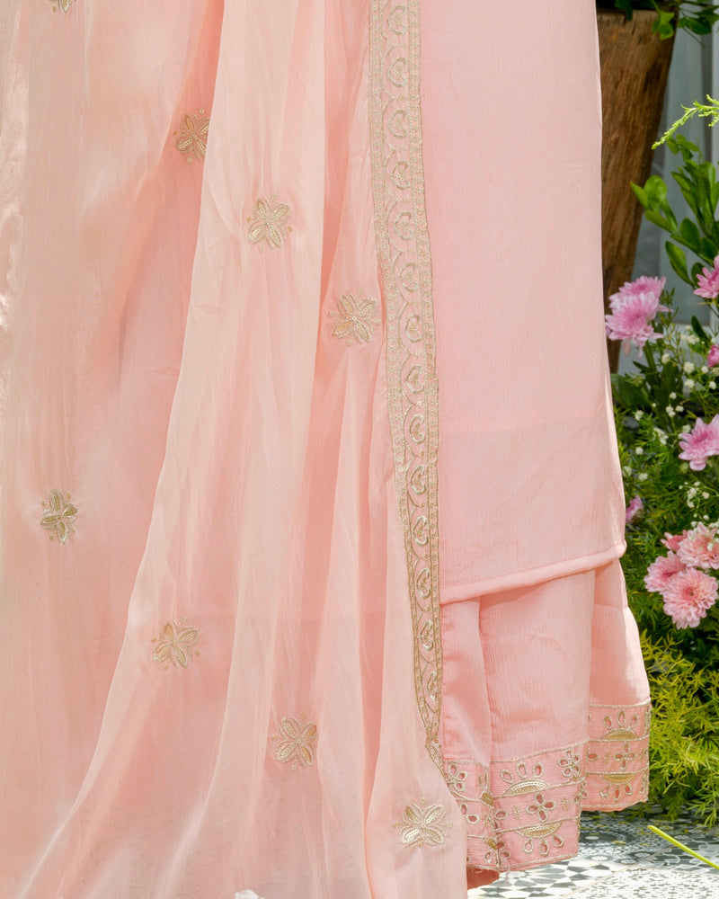 Sunehri Gulbahaar Pakistani Chinnon Schiffli Festive Suit