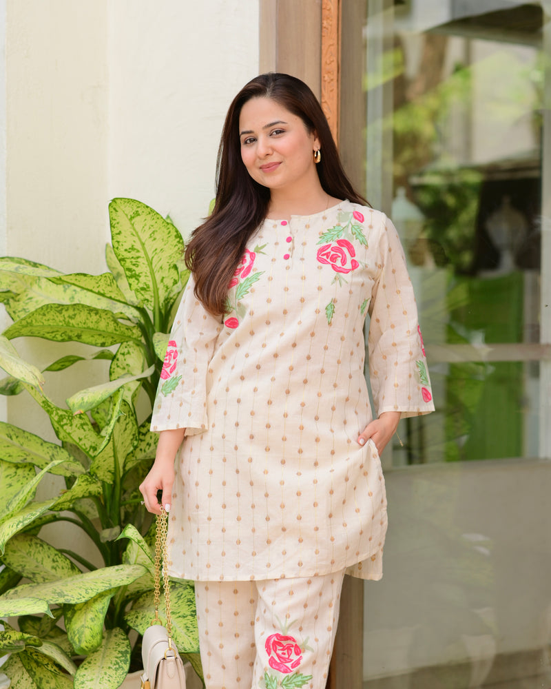 Ivory Rose Festive Flora Cotton Co-ord