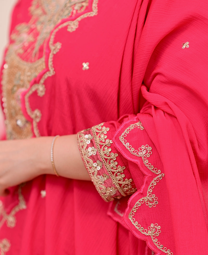 Noor-e-Rani Chanderi Silk Handwork Festive Suit