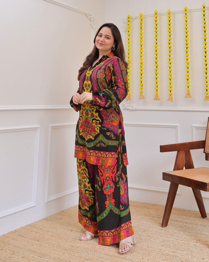 Black Mystic Bloom Cotton Co-ord