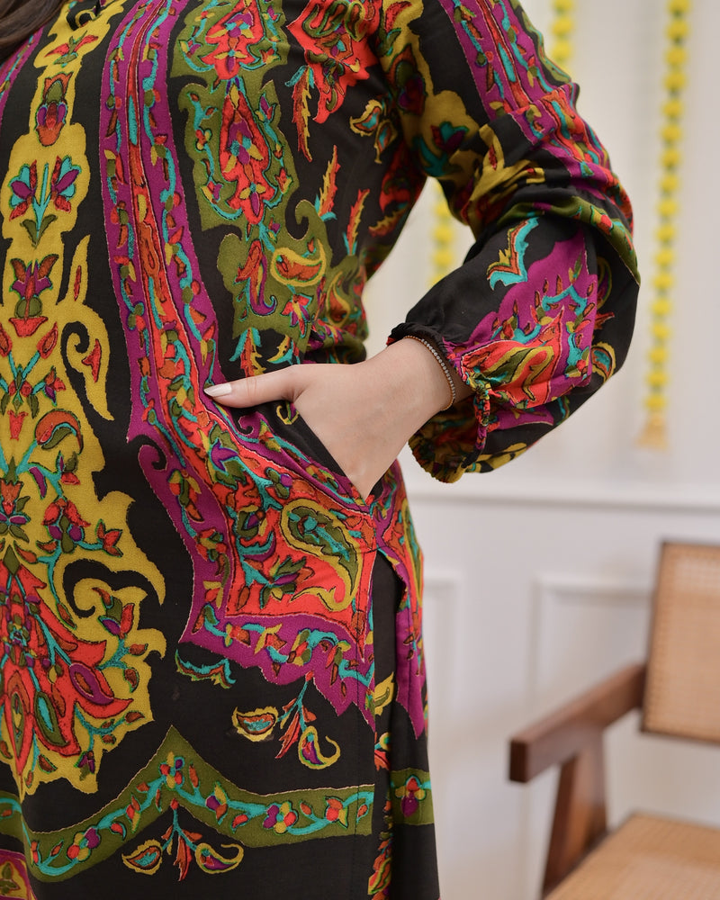 Black Mystic Bloom Cotton Co-ord