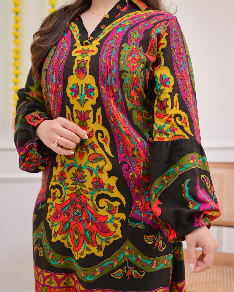 Black Mystic Bloom Cotton Co-ord