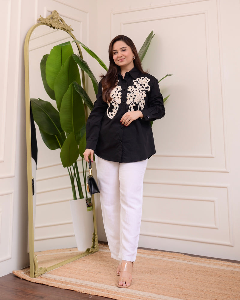 Black Loom & Pearl Luxe Shirt
