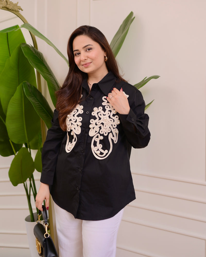 Black Loom & Pearl Luxe Shirt