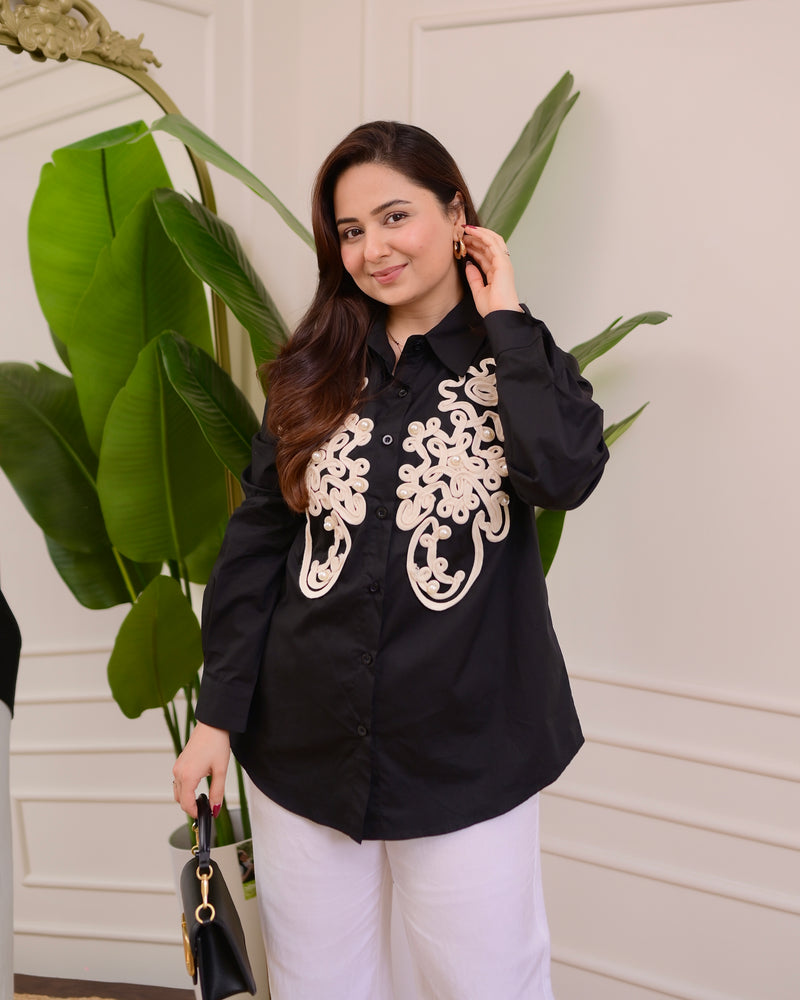 Black Loom & Pearl Luxe Shirt