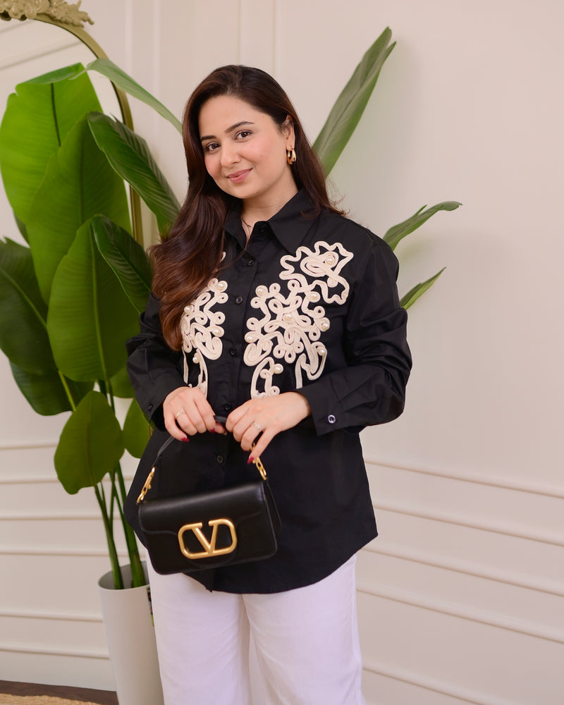 Black Loom & Pearl Luxe Shirt