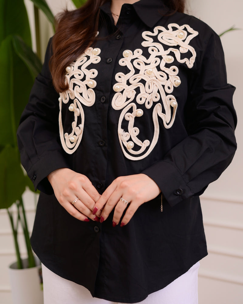 Black Loom & Pearl Luxe Shirt