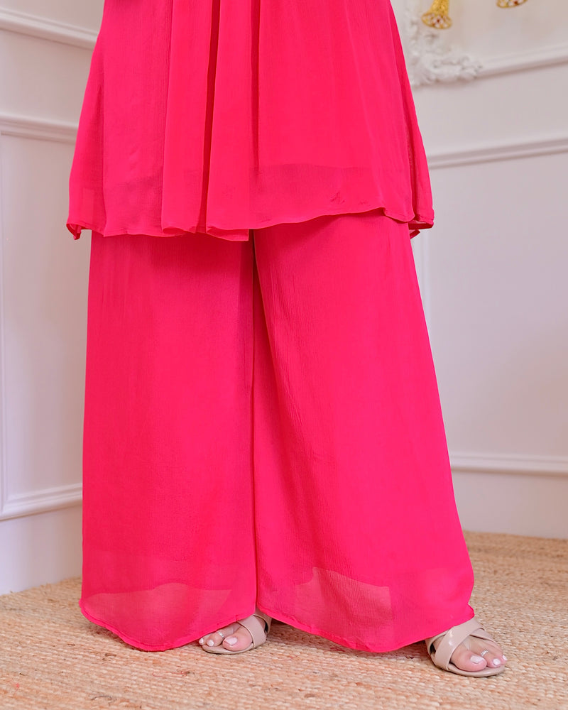 Pink Handwork Chinnon Festive Co-ord