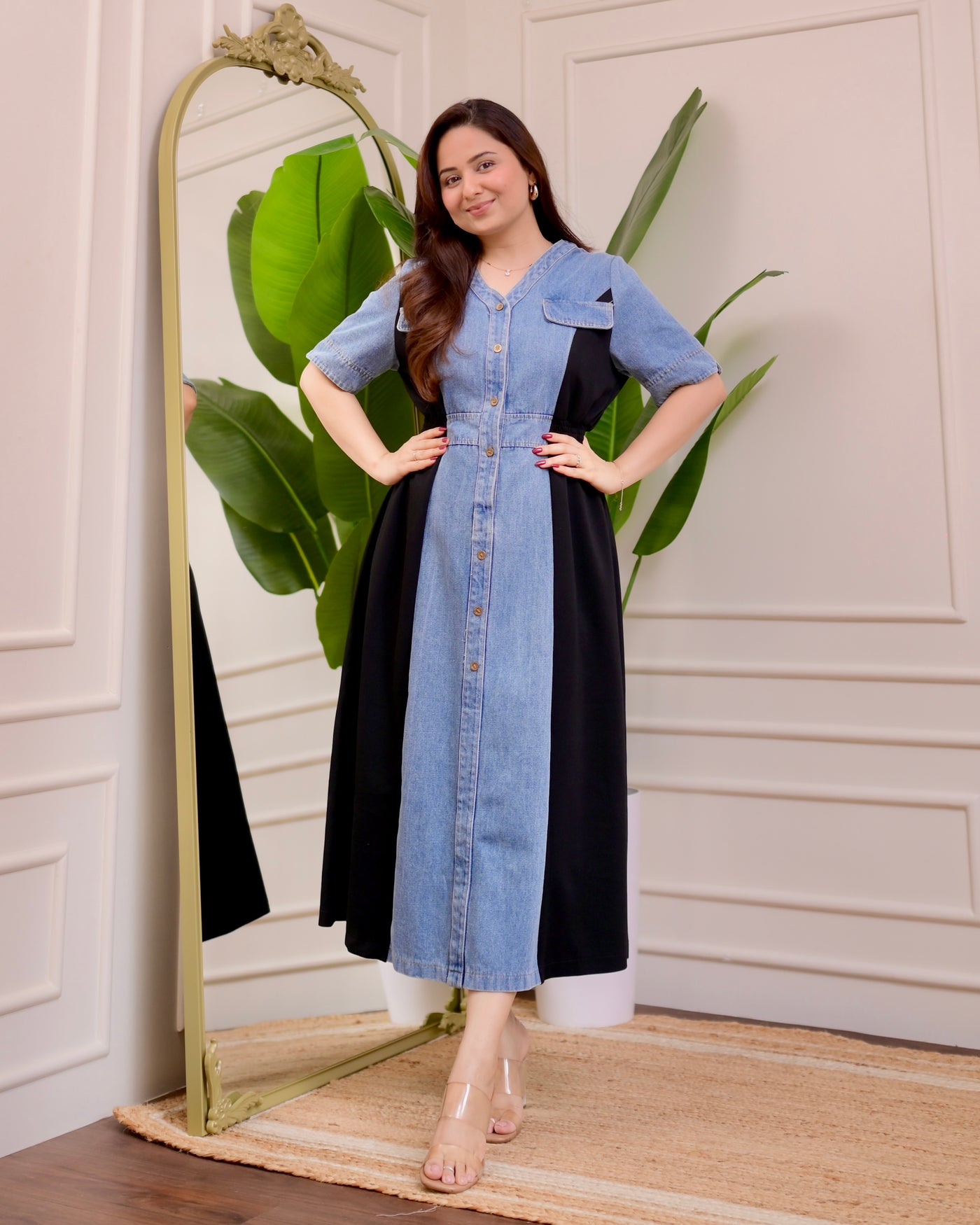 Black Denim Daze Luxe Dress