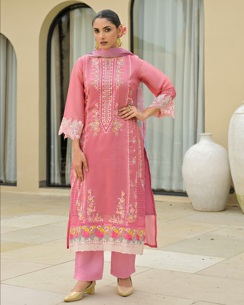 Wild Orchid Pakistani Handwork Premium Crush Suit