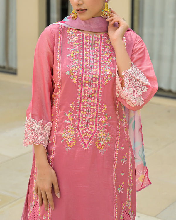 Wild Orchid Pakistani Handwork Premium Crush Suit