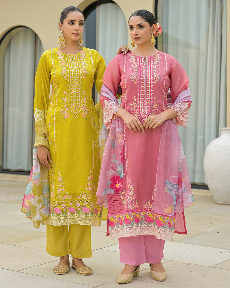 Wild Orchid Pakistani Handwork Premium Crush Suit