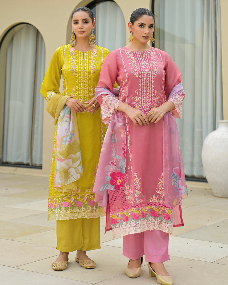 Wild Orchid Pakistani Handwork Premium Crush Suit