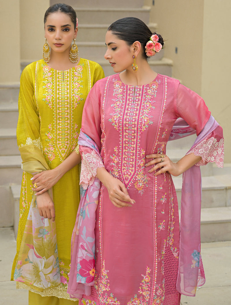 Wild Orchid Pakistani Handwork Premium Crush Suit