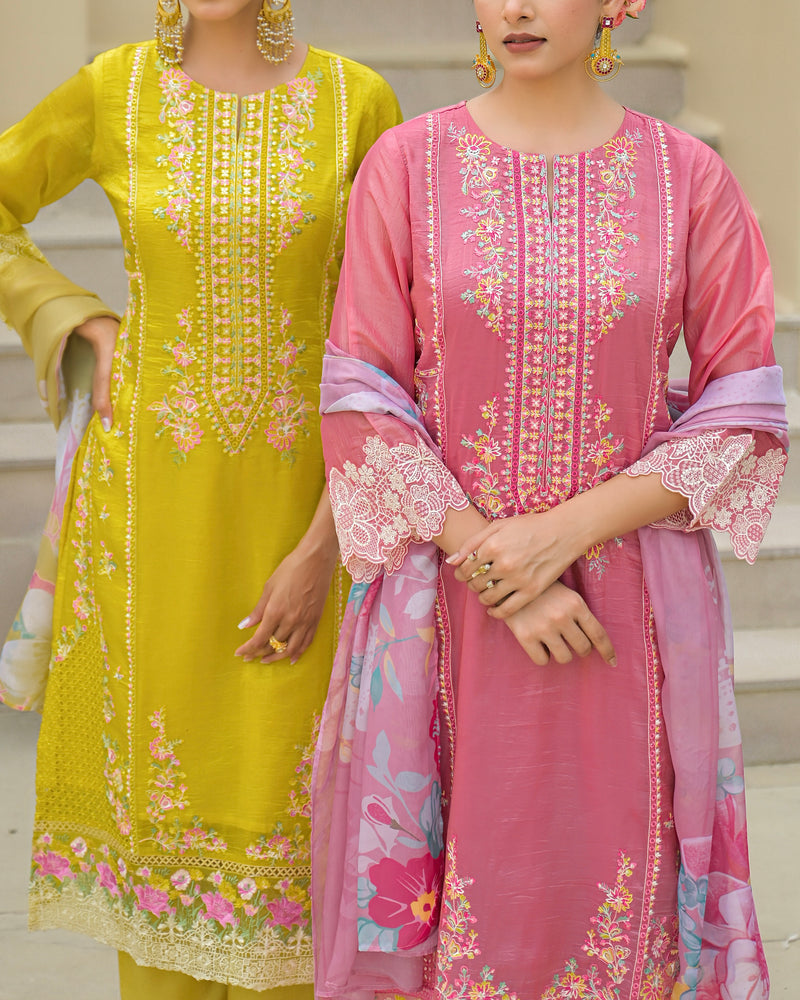 Wild Orchid Pakistani Handwork Premium Crush Suit