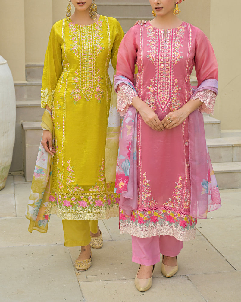 Wild Orchid Pakistani Handwork Premium Crush Suit