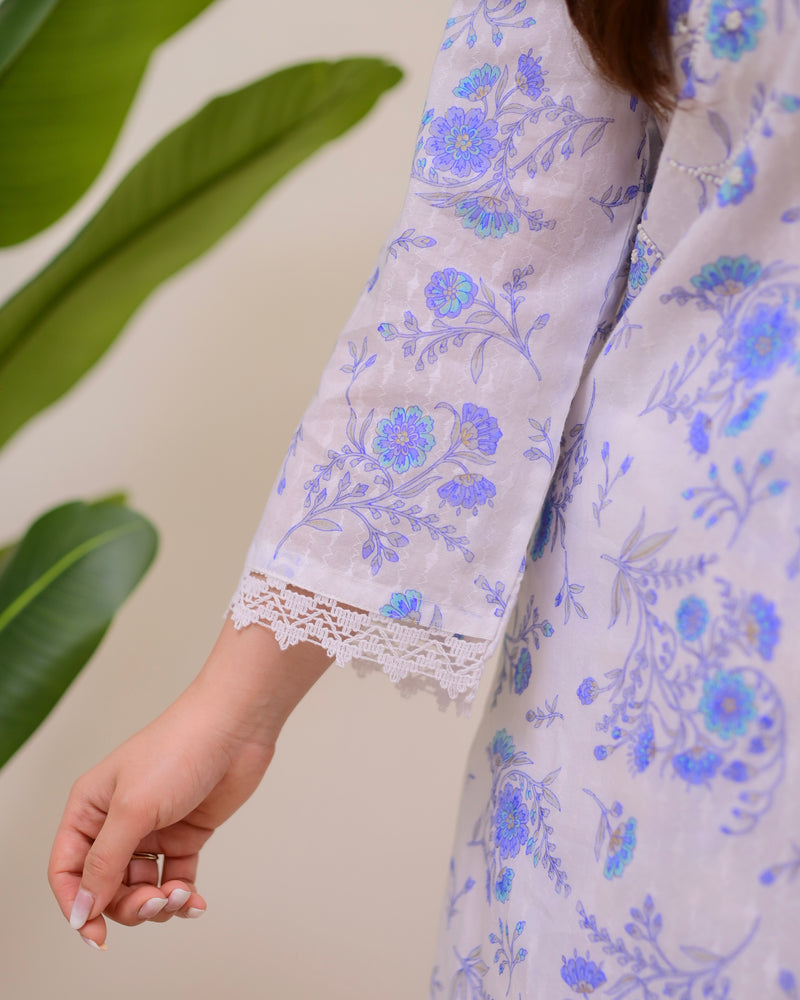 Blue Petals & Pearl Cotton Co-ord