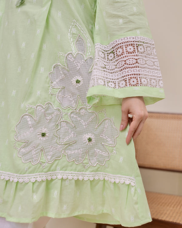 Mint Meher Handwork A Line Kurta Set