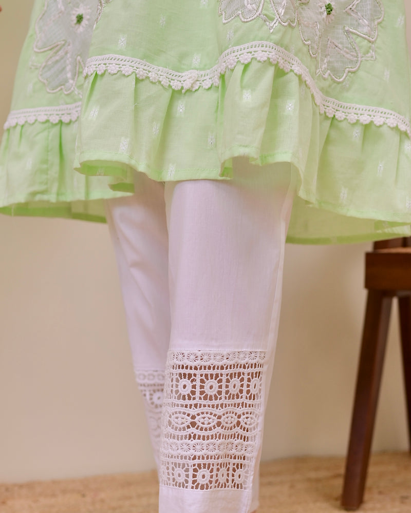 Mint Meher Handwork A Line Kurta Set