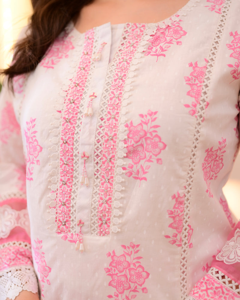 Blush Pink Gulzaar Premium Cotton Suit
