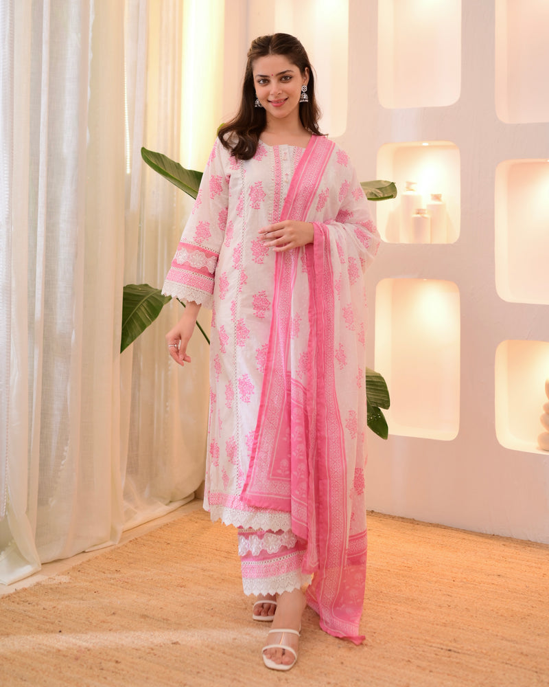 Blush Pink Gulzaar Premium Cotton Suit