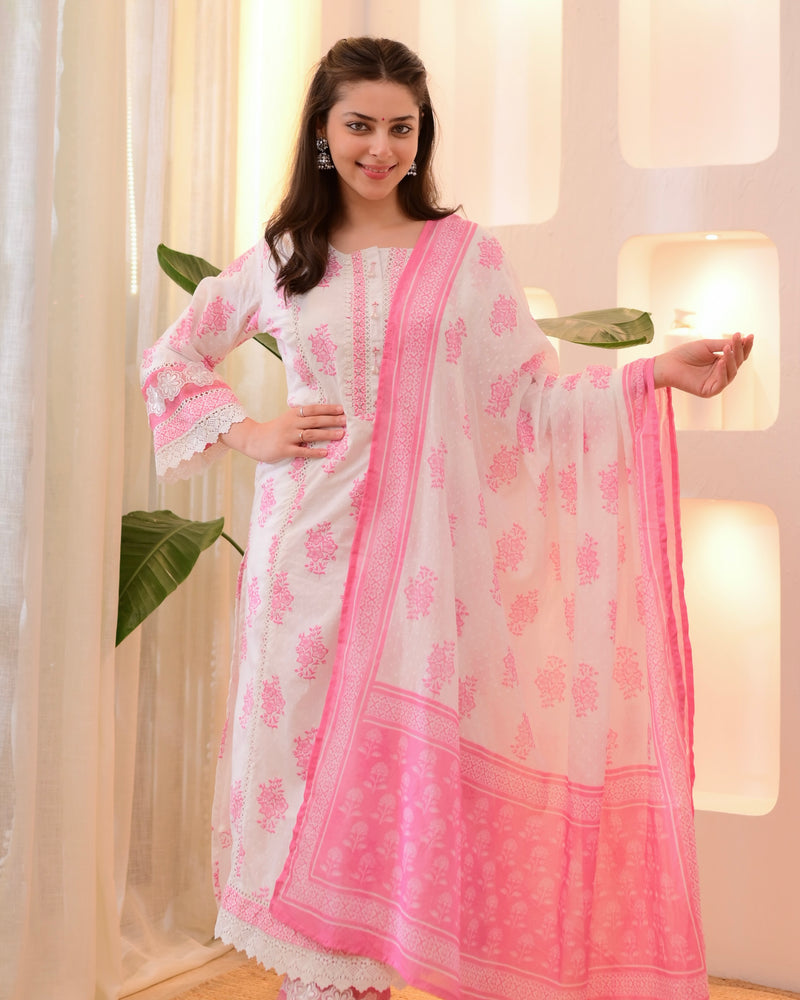 Blush Pink Gulzaar Premium Cotton Suit