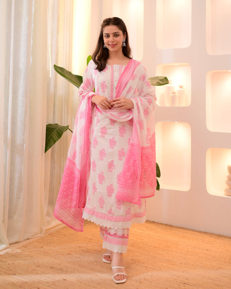 Blush Pink Gulzaar Premium Cotton Suit