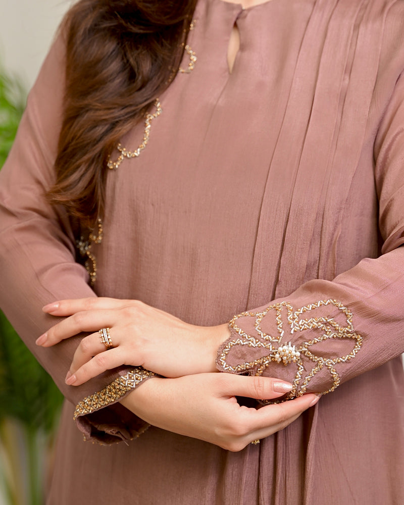 Mocha Mist Chinnon Handwork Festive Co-ord