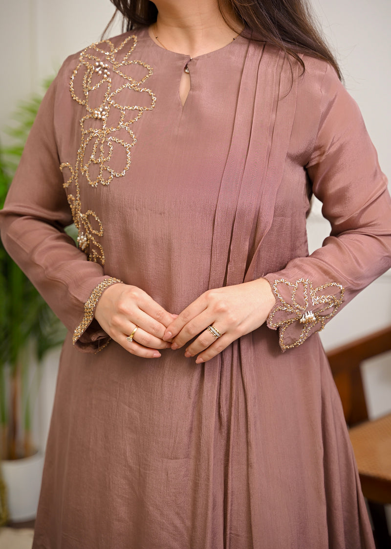 Mocha Mist Chinnon Handwork Festive Co-ord