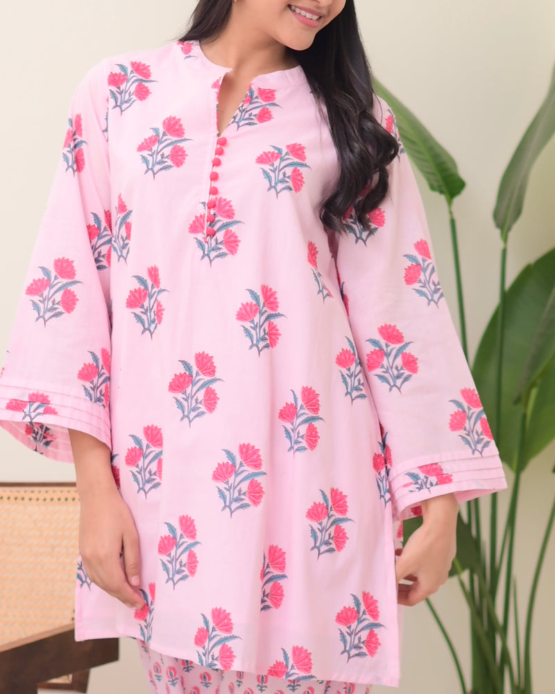 Pink Floral Afghani Co-ord