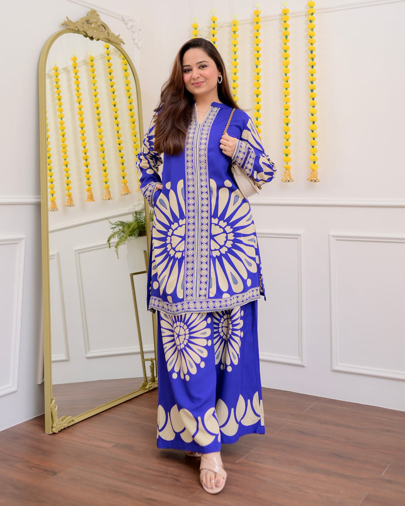 Sapphire Blossom Cotton Co-ord