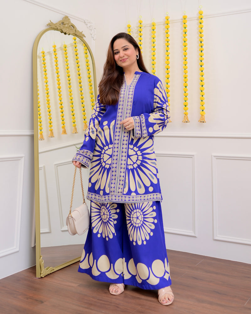 Sapphire Blossom Cotton Co-ord