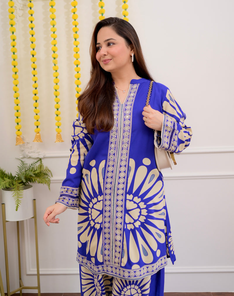 Sapphire Blossom Cotton Co-ord