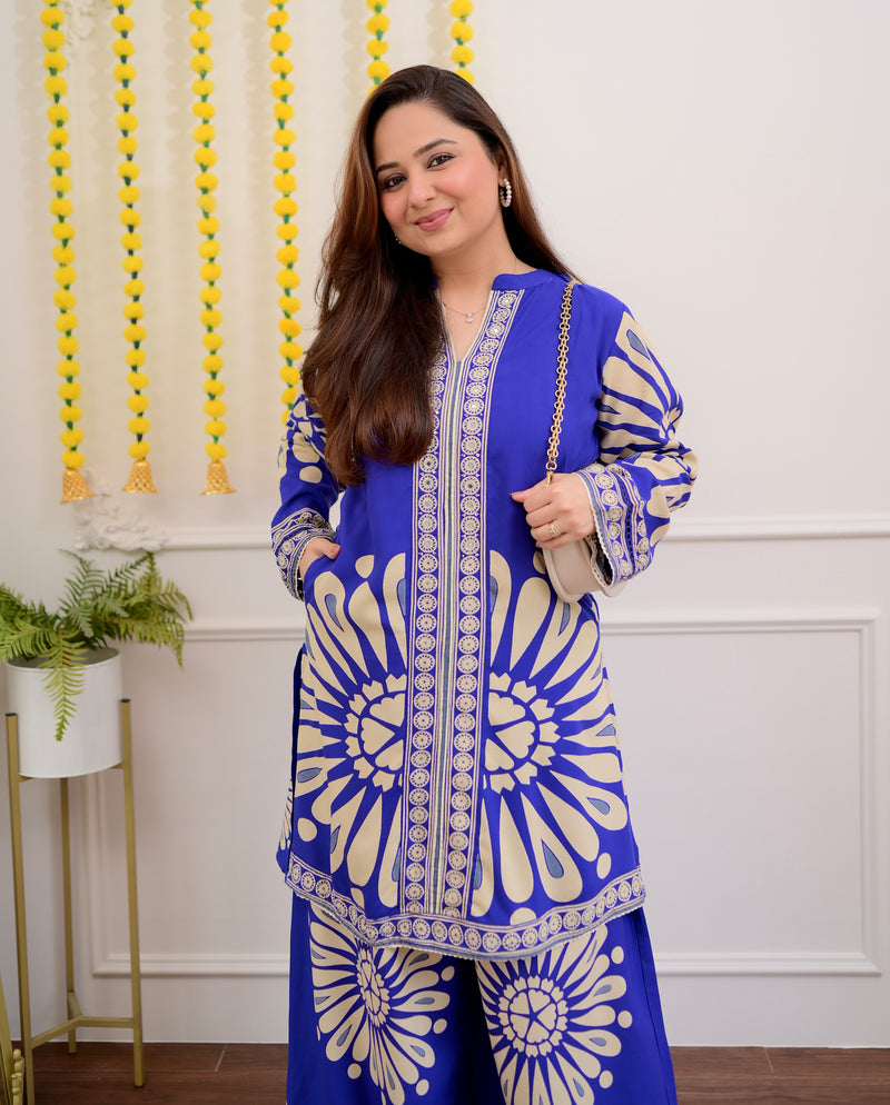 Sapphire Blossom Cotton Co-ord