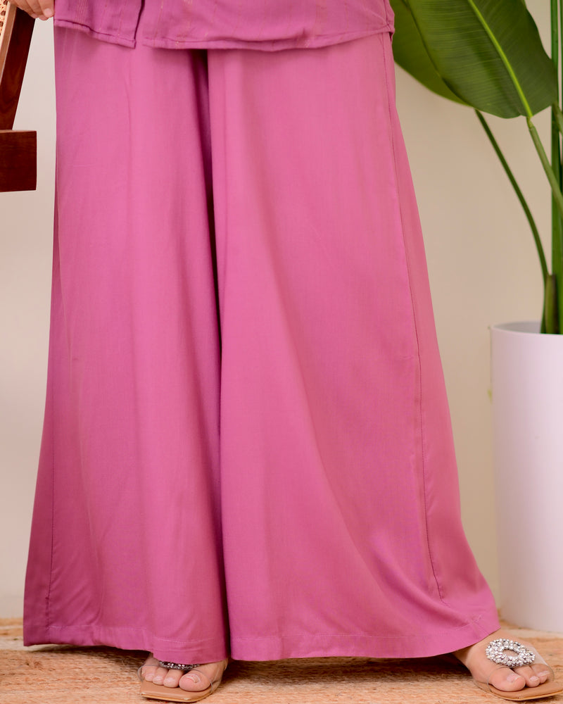 Lavender Collar Statement Co-ord