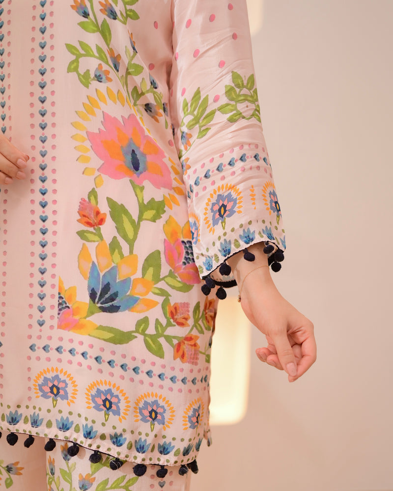 Blush Botanic Charm Crepe Co-ord Set