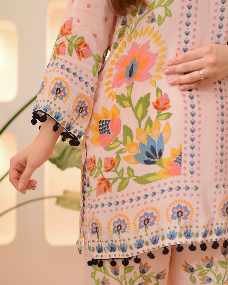 Blush Botanic Charm Crepe Co-ord Set