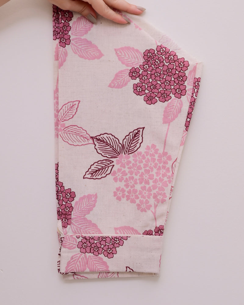Pink Floral A Line Kurta Schiffli Palazzo Set