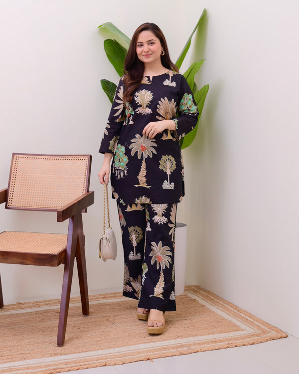Black Forest Cotton Loungewear Set