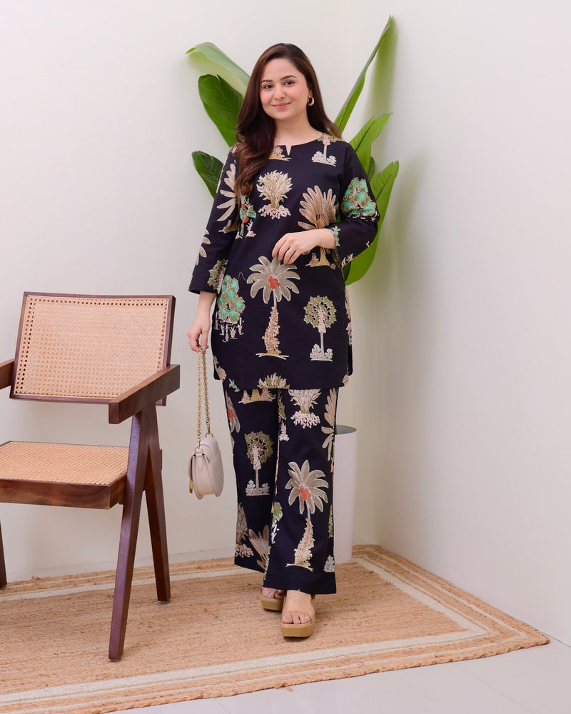 Black Forest Cotton Loungewear Set