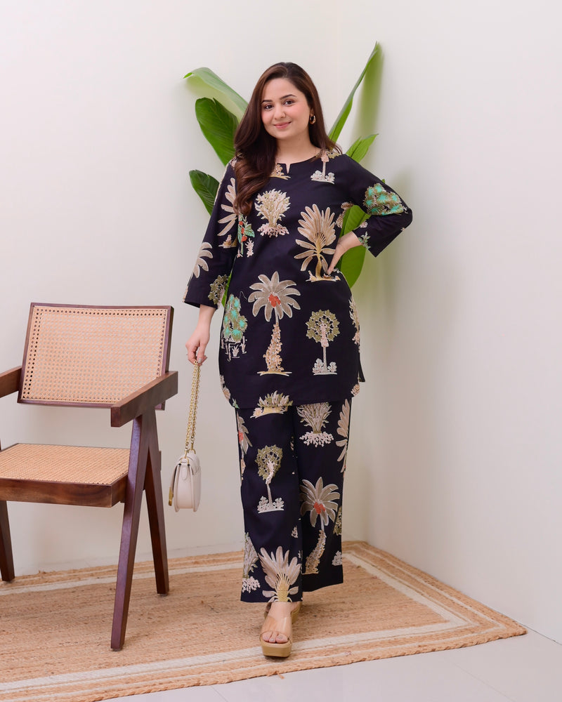 Black Forest Cotton Loungewear Set