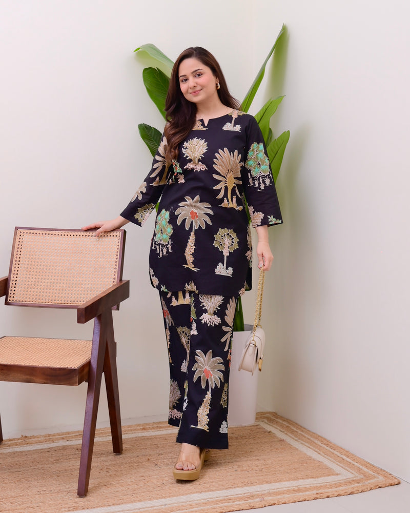 Black Forest Cotton Loungewear Set