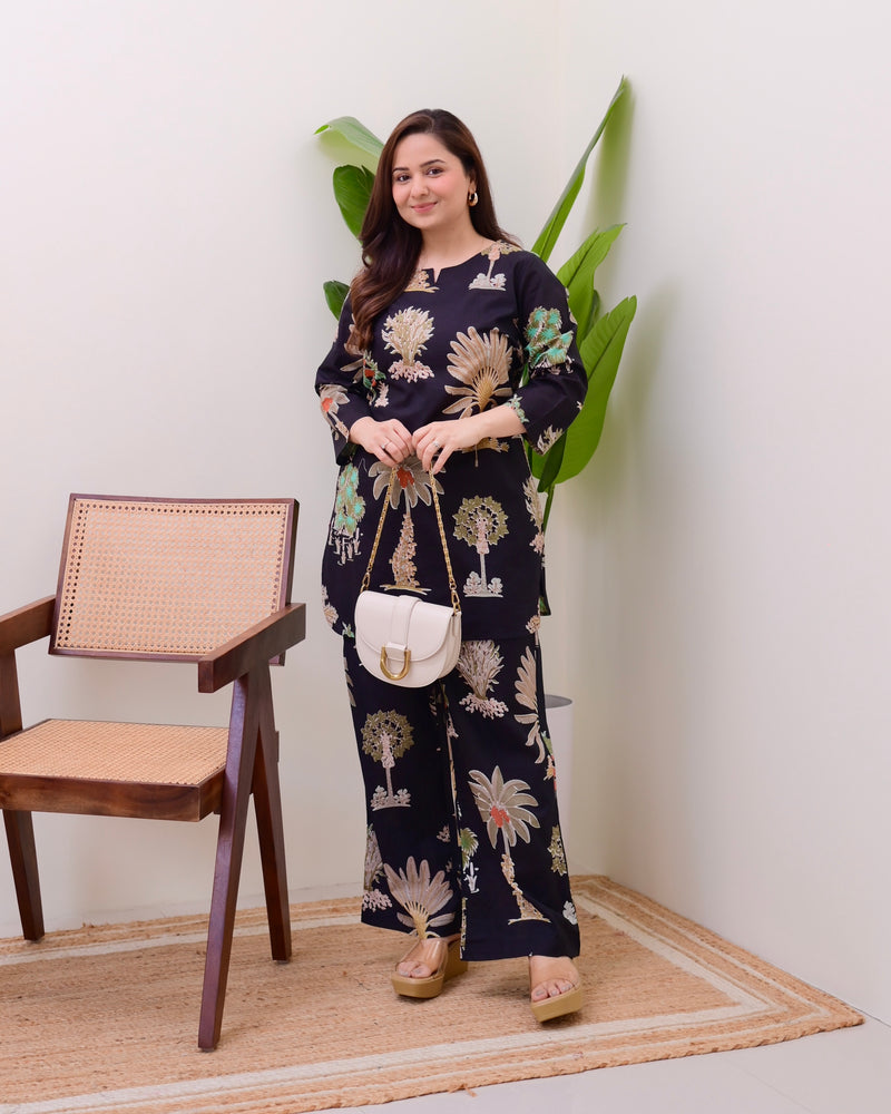 Black Forest Cotton Loungewear Set